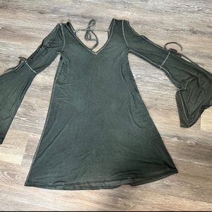 American Eagle Outfitters Boho Dress, XS, Olive Green